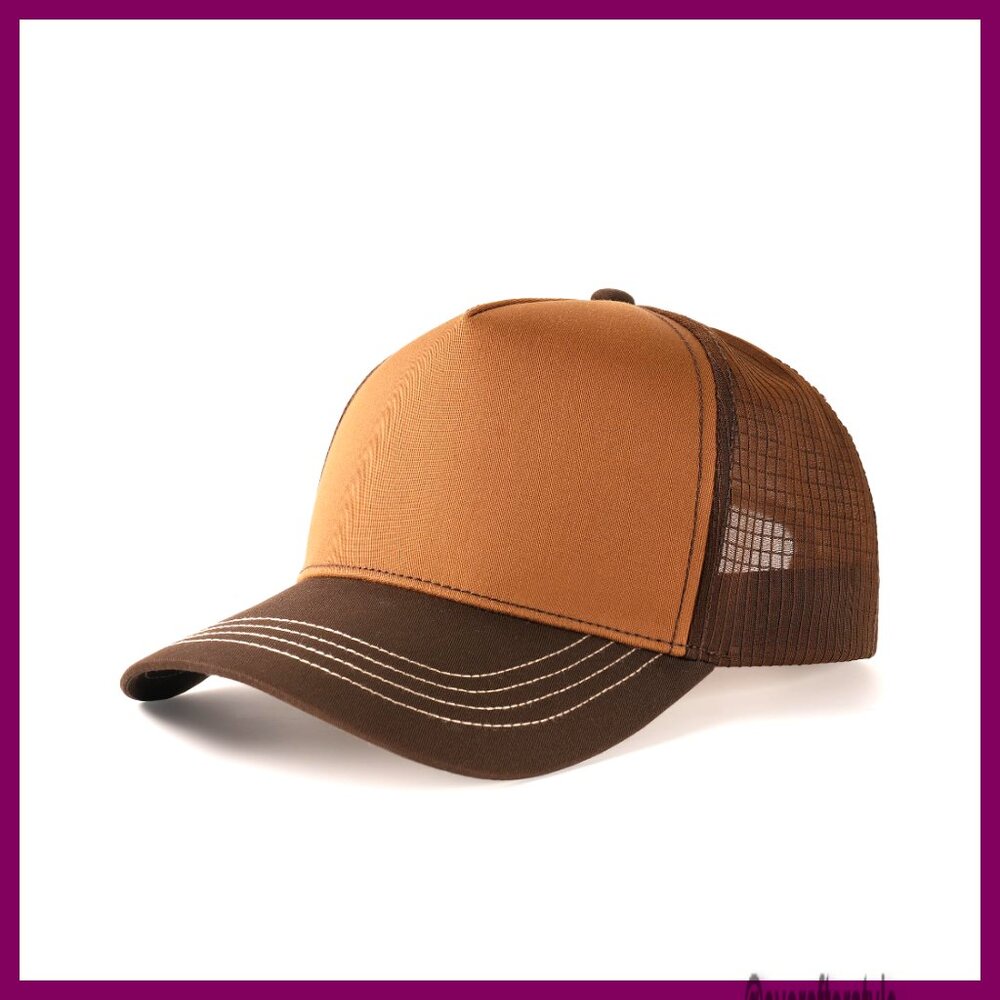 Structured Trucker Hat, Lightweight Mesh Snapback… - image 1